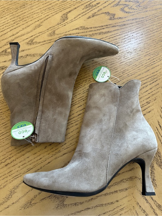 Paul Green Shoes - Paul Green Genuine Leather Kitten Heel Bootie, Sz PG 5= US 7.5,New, Gray